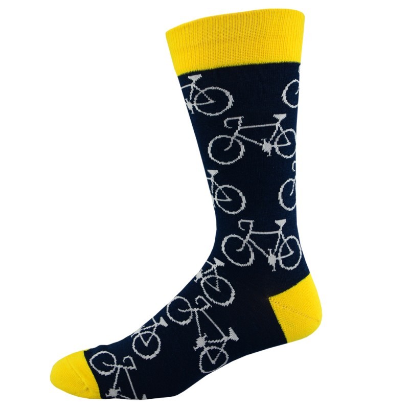 Bamboozld Socks| Big cycle sock (NVY/GLD) - R7-11 | Bamboo & Cotton ...