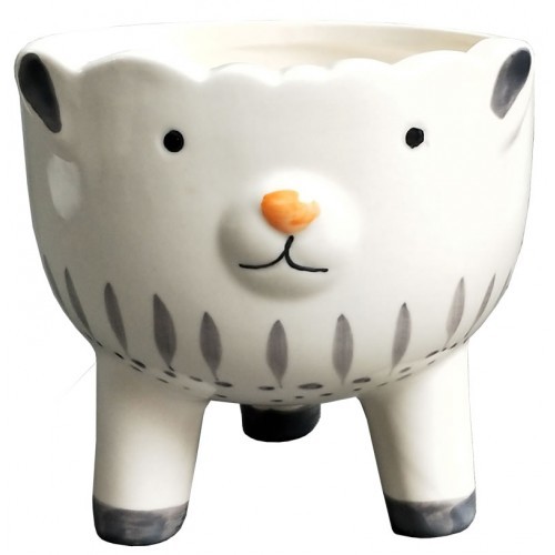 Ceramic Sheep Planter w/Legs 10.5cm