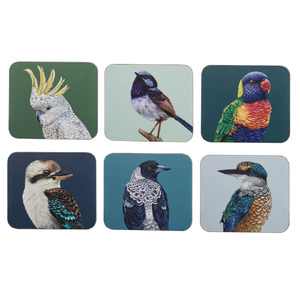 Modern Birds Assorted 6pk Coaster 