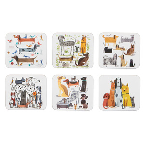 Canine Capers Assorted 6pk Coaster