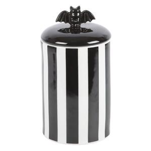 Striped Bat Ceramic Storage Jar