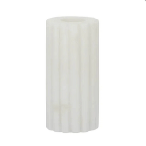 Mara Marble Candleholder 5x10cm White