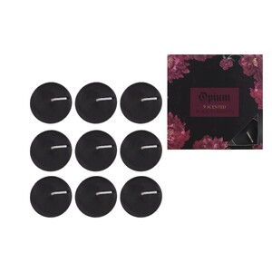 PACK OF 9 OPIUM SCENTED BLACK TEALIGHTS