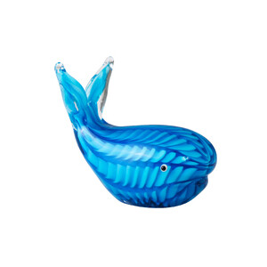 COL. GLASS WHALE BALENA L13CM