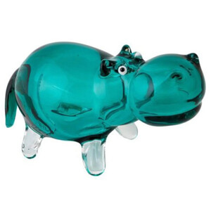 COLOURED GLASS HIPPOPOTAMUS - BULK ITEM