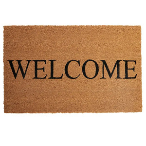 Welcome PVC Backed Coir Mat 50x80cm - BULK ITEM