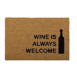 Wine Welcome PVC Back Coir Mat 40x60cm