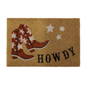 Howdy PVC Back Coir Mat 40x60cm Red/Blk#