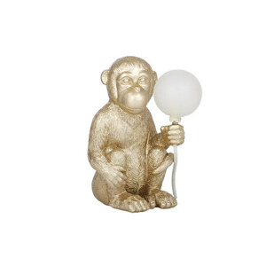 Mac Monkey Table Lamp 17x26cm Gold - BULK ITEM