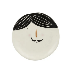 Guy Ceramic Trinket Plate 16cm Wht/Blk