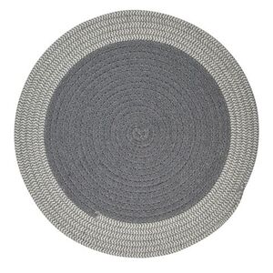 Demi Cotton Round Placemat 38cm Grey/Wht