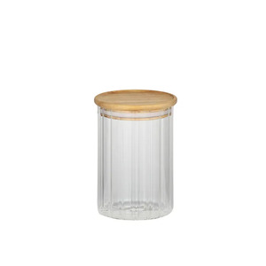 Eleanor Glass/Wood Canister 9.5x13.5cm
