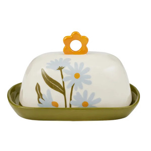 Lulu Ceramic Butter Dish 17x12x9cm Blue