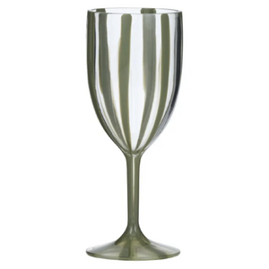 Cabana Acrylic Wine Glass 8x20cm Olive