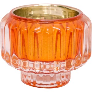 Candle Hldr La Fiesta Amber