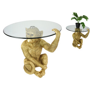 48CM GOLD MONKEY TABLE - FREE PICK UP ONLY