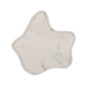 Puddle Marble Tray 31x31cm White - BULK ITEM