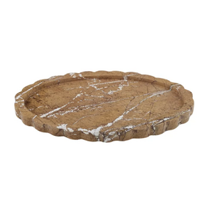 Florence Marble Tray 20x30cm Brown - BULK ITEM