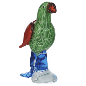 Paco Parrot Glass Sculpture 11x6.5x19cm