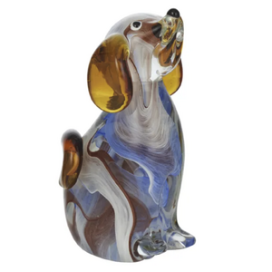 Woofa Dog Glass Sculpture 9x6.5x14.5cm