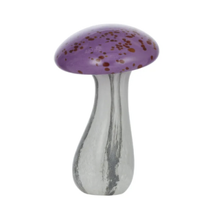 Macy Shroom Glass Sculpture 8x13cm Pink