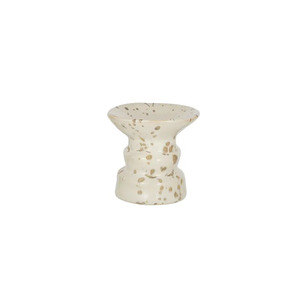 Tangier Ceramic Candleholder 11x11cm Nat