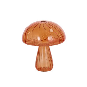 Myth Glass Mushroom Vase 12.5x14.5cm Red