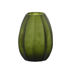 Mossman Glass Vase 20x20x25cm Green - BULK ITEM