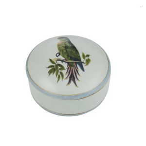 Perroquet Ceramic Trinket Jar 14x6.5cm