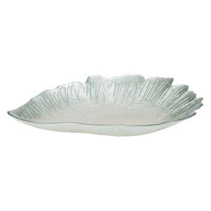 Cordelia Glass Dish 28x40x6cm White/Mint