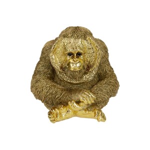 19CM GOLD ORANGUTAN DECOR