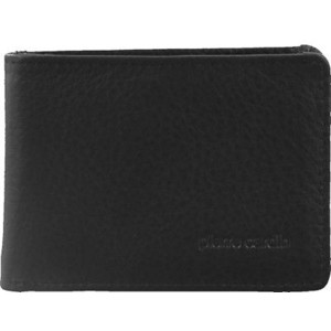 Black Pierre Cardin Men's Small Bifold Leather Wallet