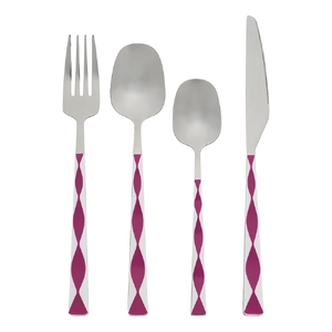 Havana 16pc CutlerySet Fuschia