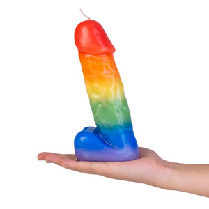 RAINBOW PRIDE WILLY CANDLE 