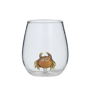 Crab Glass Tumbler 8.5x10cm