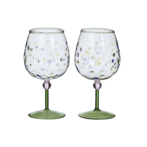 Lulu S/2 Gin Balloon Glass 10x20cm Green