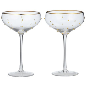 Gimlet S/2 Coupe Glass 11.5x18.5cm Gold